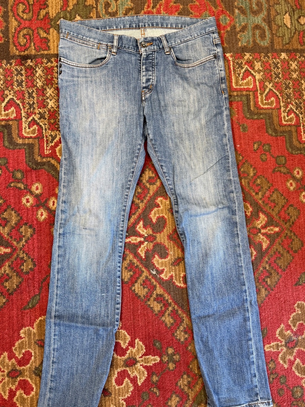 Slim Straight Men's Jeans in Faded Blue